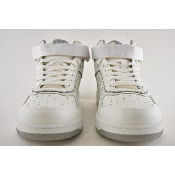 Dior Mens B27 Uptown White Grey Leather Oblique High Top Trainer Sneakers 44 11 - Picture 7 of 12